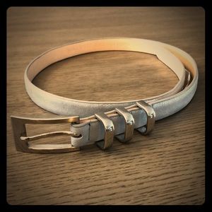 Nine West Silver Skinny Belt